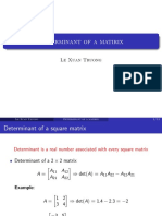 Determinant of a matrix