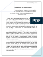 As Consequências Das Nossas Escolhas. Ynara Borges