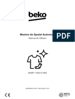 Manual Masina de Spalat Rufe Beko 9Kg Clasa A