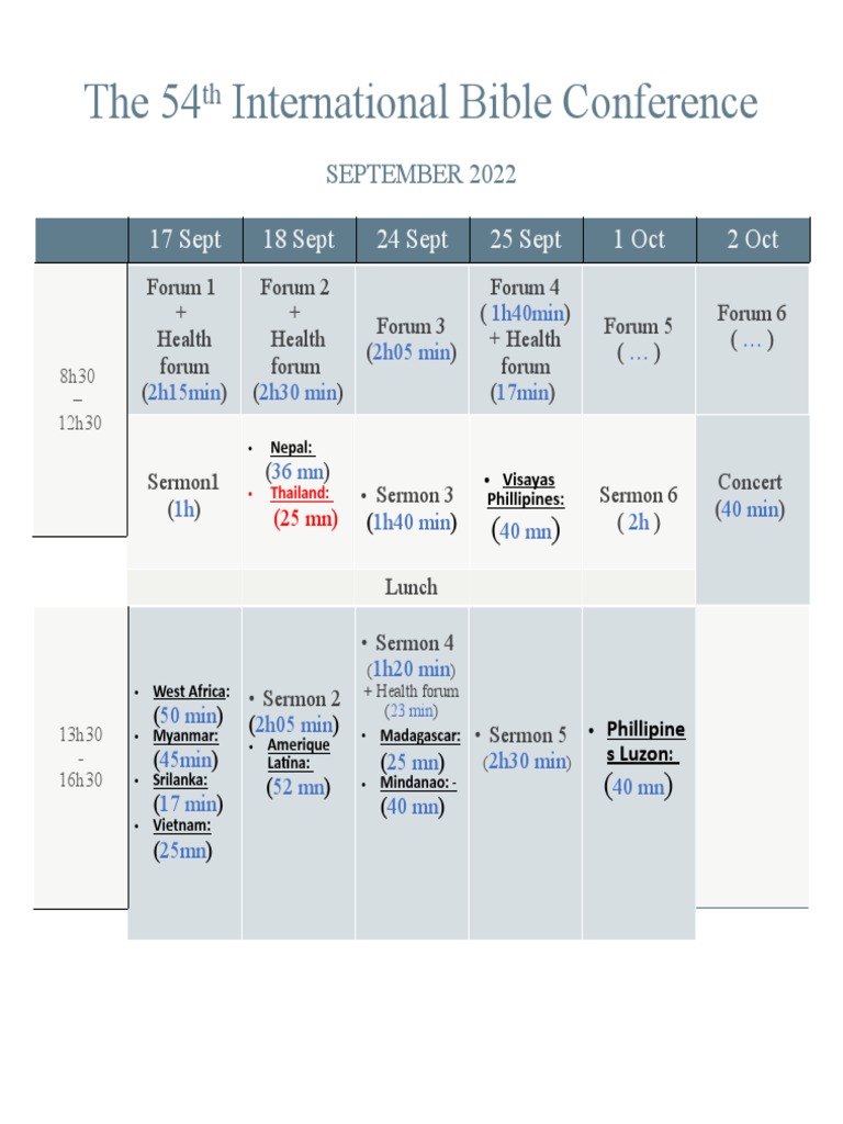 2022 IBC Schedule PDF