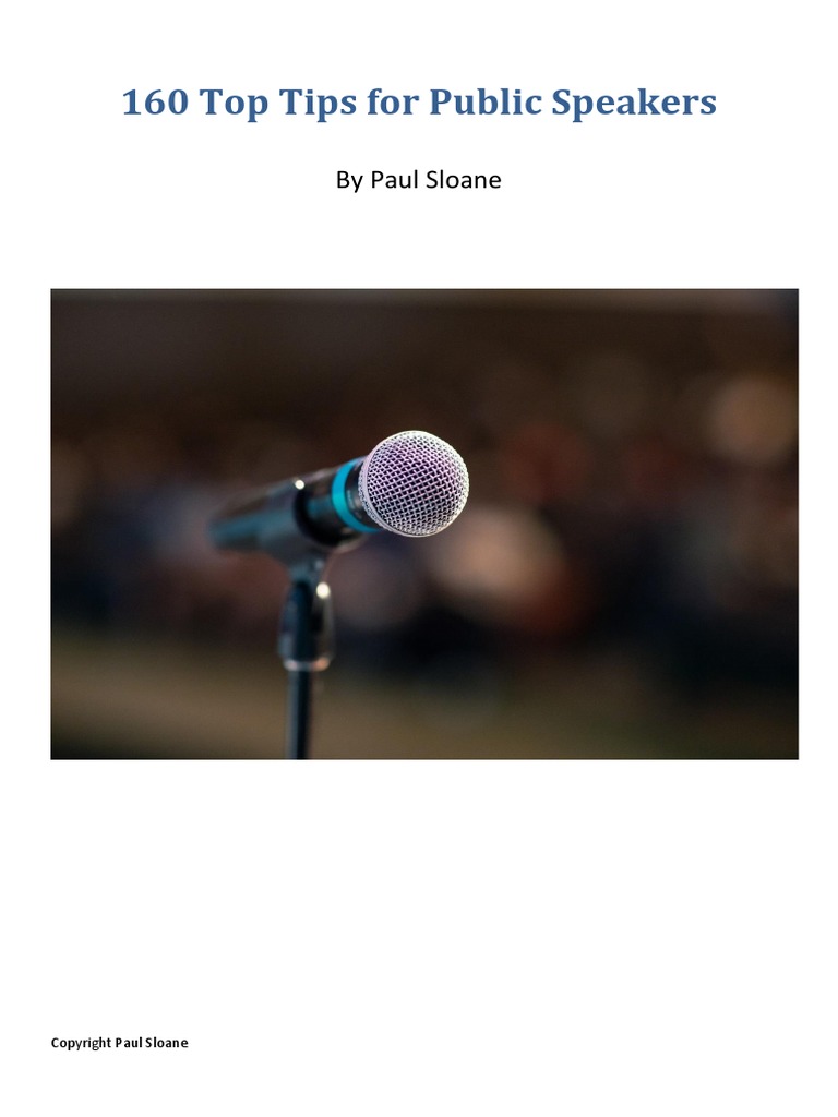 160 Tips For Speakers PDF Public Speaking Jokes