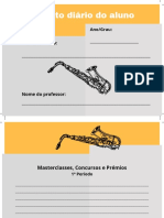 Registo diário de estudos musicais