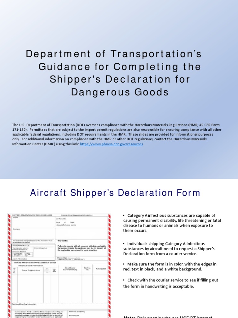 1. Was Ist Die Shippers Declaration For Dangerous Goods ? – Easy Sites