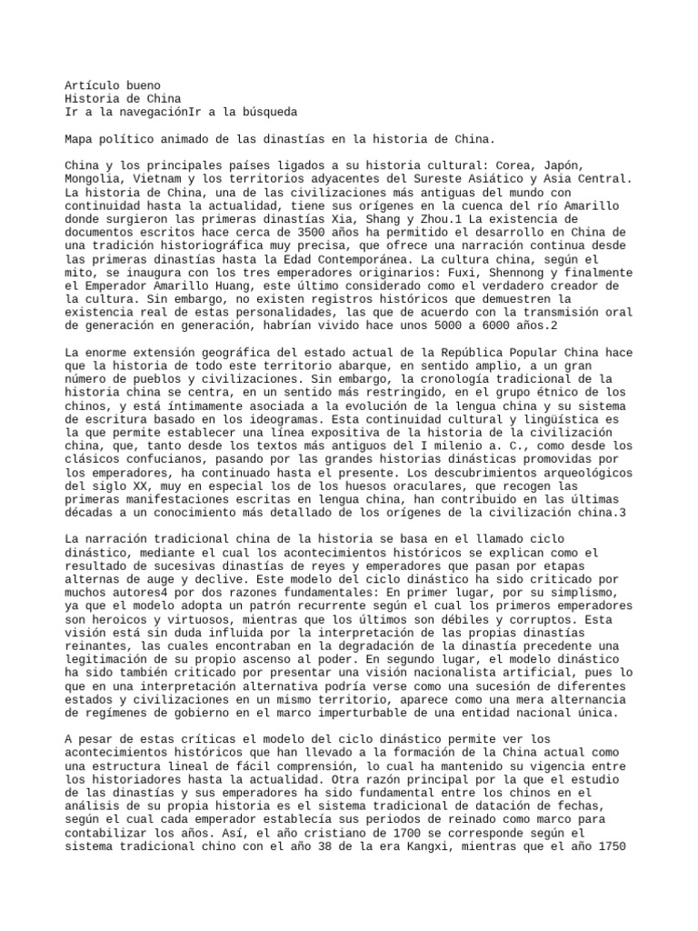 Historia China PDF Historia de china