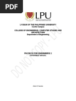 Physics For Engineers 2 (PHYLO2E) - Lab Manual