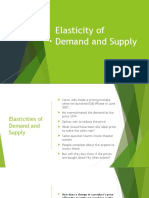 Elasticity of Demand and Supply