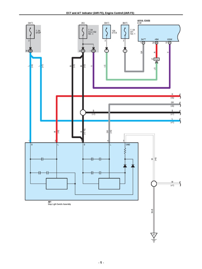 Engine Circuit Diagram 2AR FE 2015 PDF