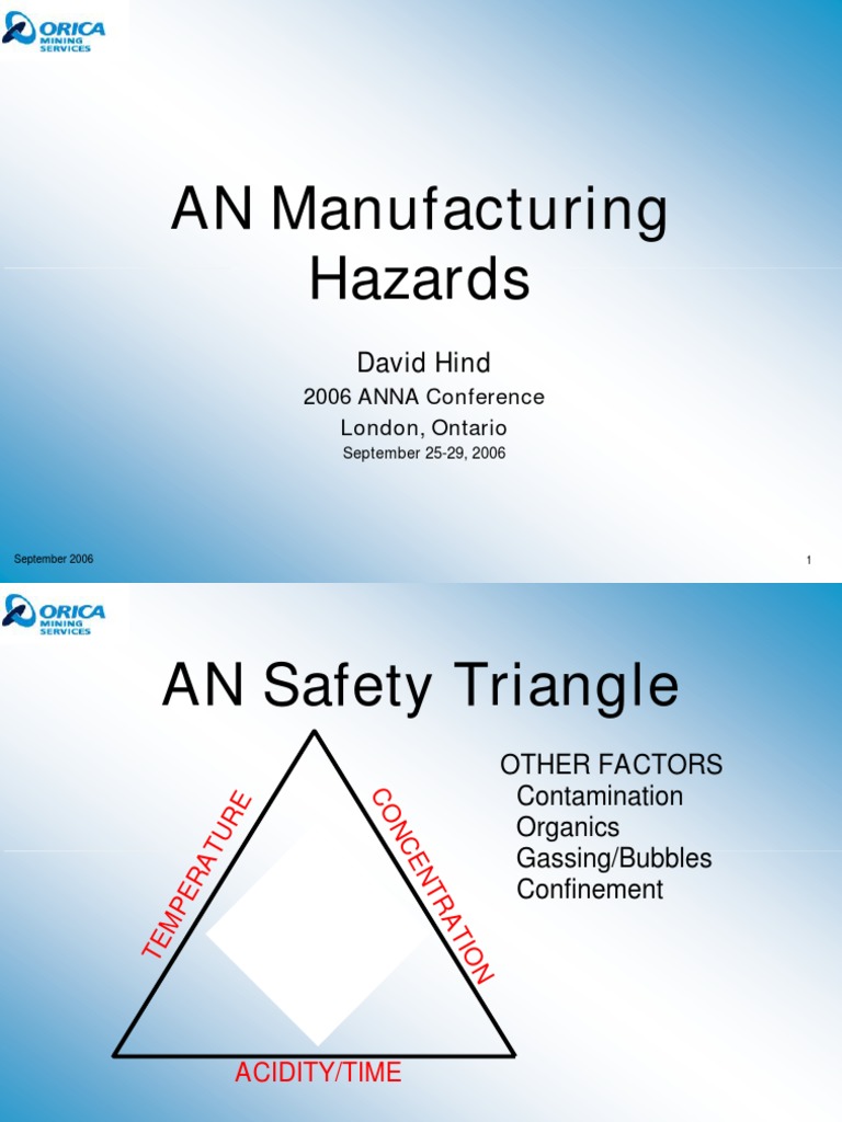 AN Manufacturing Hazards PDF Total Organic Carbon Water