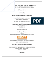 Optimization and Analysis of Hydraulic Fracturing CBM