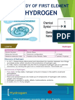 Study of the Element Hydrogen and Its Reactions