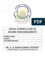 VII Social Studies Worksheets Term II 1