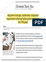 Eac PM - Manpower Shortage, Cumbersome Compliance Requirements Affecting Indian Patent Ecosystem - EAC-PM Paper - The Economic