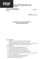 PLANIFICARE CLASA A 5 A 2022-2023