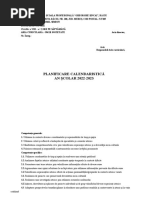 PLANIFICARE CLASA A 8 A 2022-2023