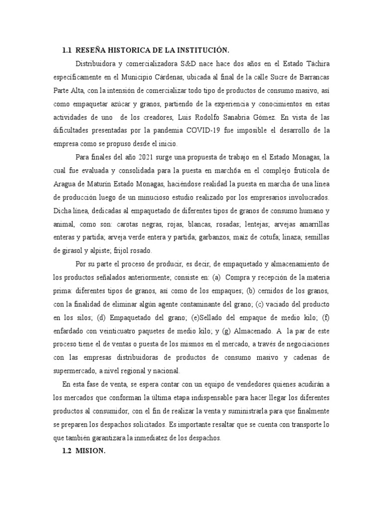 INFORMACI N DE LA EMPRESA intelligence overview