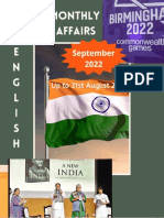 August 2022 Monthly Current Affairs English PDF