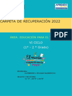 Carpeta de Recuperación Vi Ciclo 2022 (Reparado)