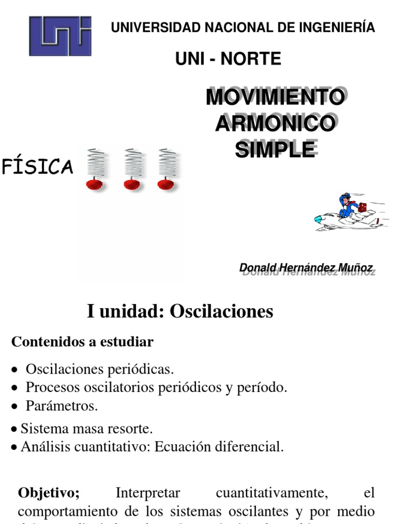 Oscilaciones MAS Prsentación PDF Oscilación Aceleración