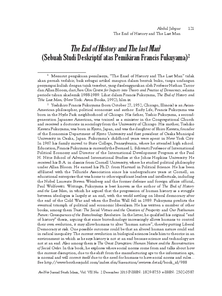 The End Of History And The Last Man Pdf