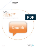 Syllabus: Cambridge IGCSE German 0525