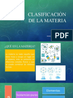 Clasificación de La Materia