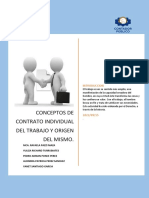 Conceptos de Contrato Individual de Trabajo