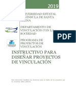 Instructivo Presentación de Proyectos de Vinculación Con La