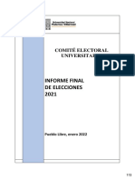 Elecciones UNFV 2021: Informe final del proceso