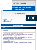 Sistemas Lineales Introducción