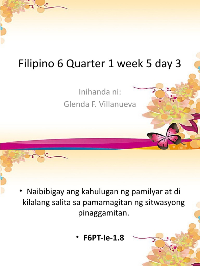 powerpoint presentation filipino 6 quarter 1