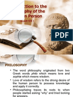 Introduction To The Philosophy of The Human Person Lesson 1