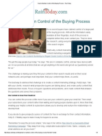Maintain Control Buying Process
