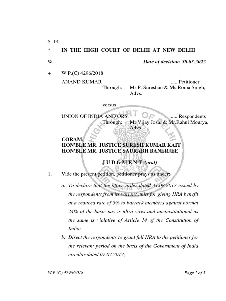 Anand Kumar Vs Union of India and Ors On 30 May 2022 PDF Supreme
