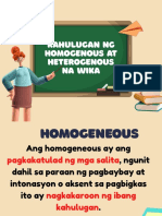 Lesson 3 (Homo. at Hetero. Na Wika)