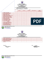 Pupils Reading Level - Filipino