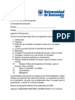 Informe de Laboratorio de Secado