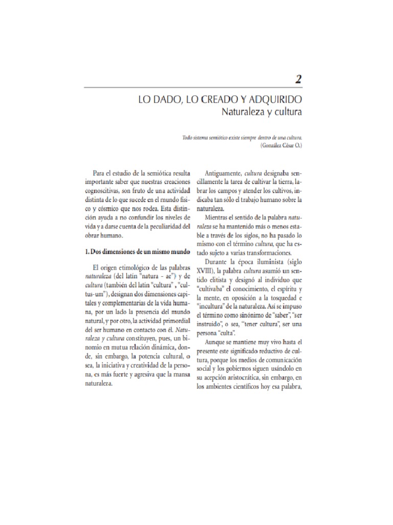 Lo Dado, Lo Creado y Adquirido | PDF