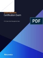 Sales Order Management Certification Exam