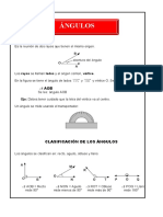 Clasificación de Los Ángulos para Cuarto de Primaria