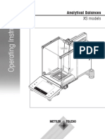 Mettler XS 0.1mg Analytical Instruction Manual