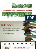 Introduction To General Botany