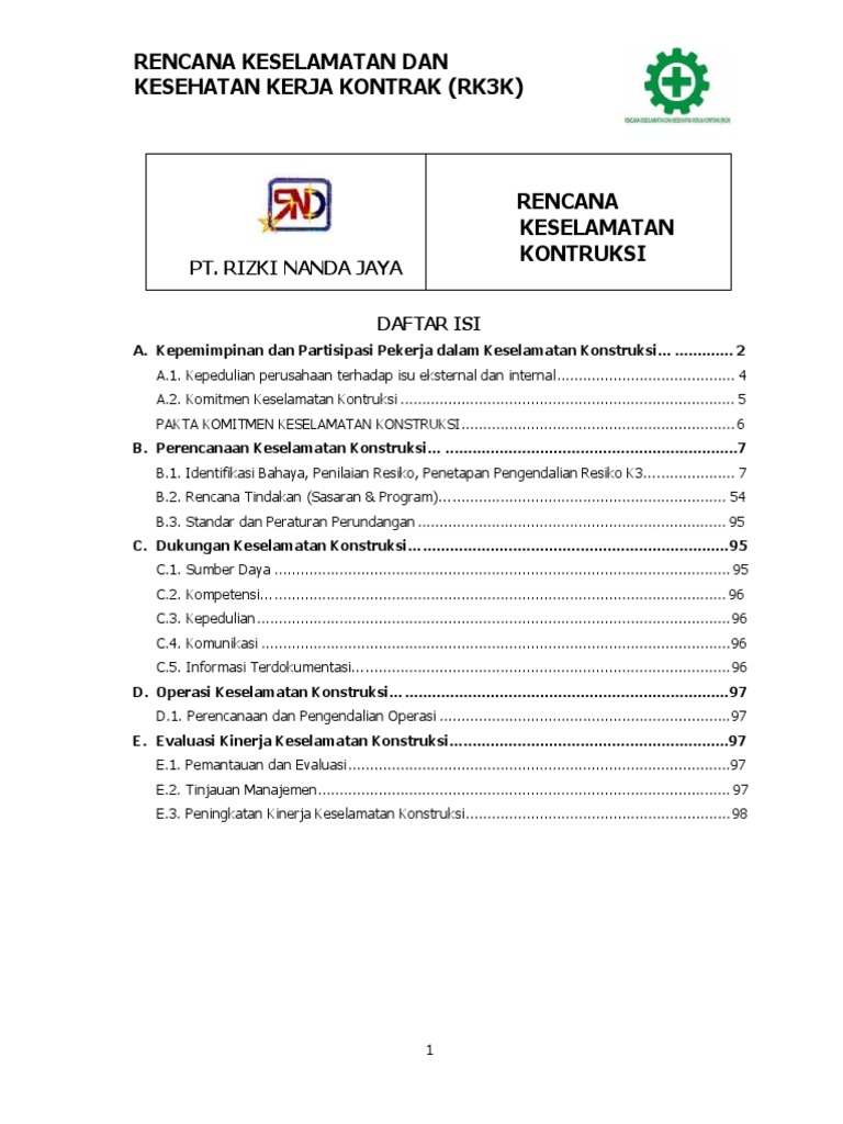 RK3K PT. Rizki Nanda Jaya | PDF