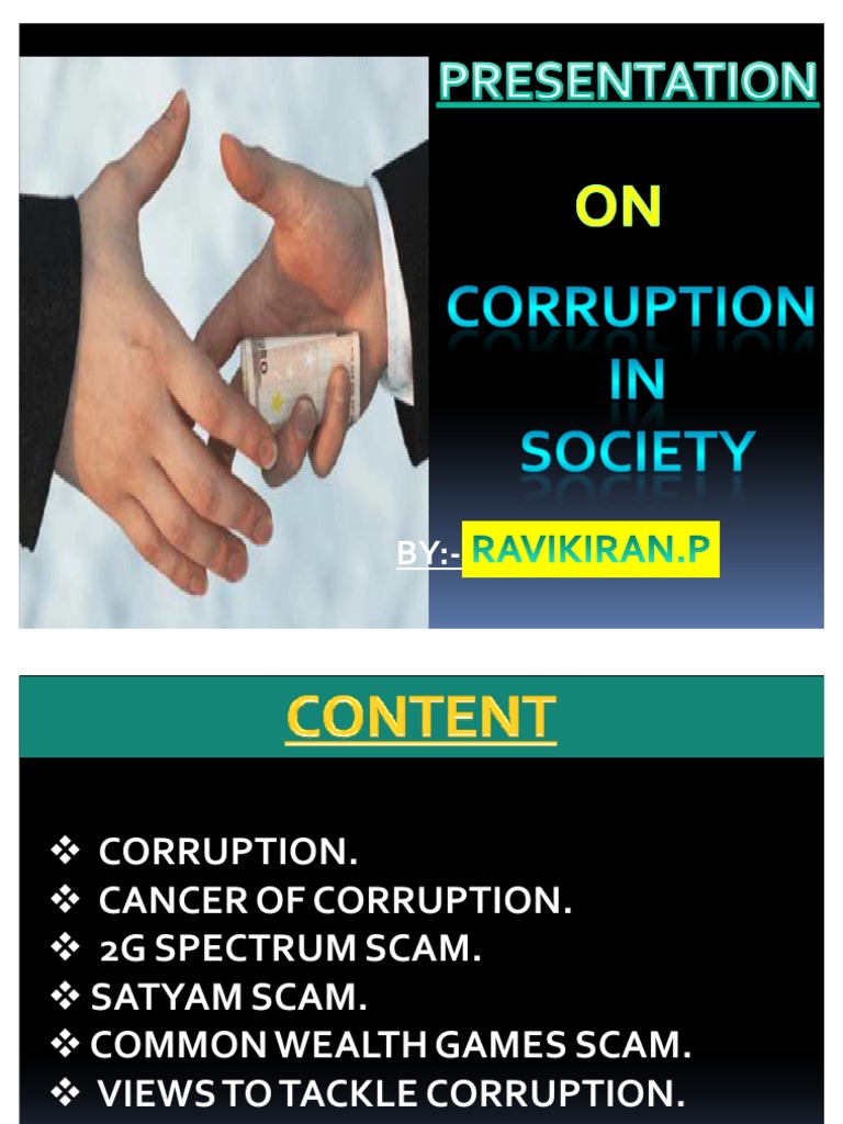 presentation on topic corruption