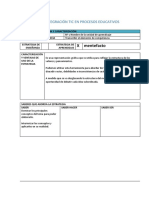 Plantilla de Integración Tic en Procesos Educativos: X Mentefacto