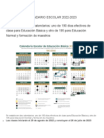 Calendario Escolar 2022