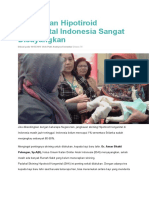 IDAI-Jangkauan Hipotiroid Kongenital Indonesia Sangat Disayangkan