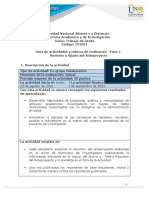 Guía de Actividades y Rúbrica de Evaluación - Unidad 1 - Fase 1 - Revisión y Ajuste Del Anteproyecto