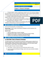 Study Guide 12 - Eight Main Type of Research Strategies