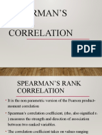 Spearman's Rank Correlation