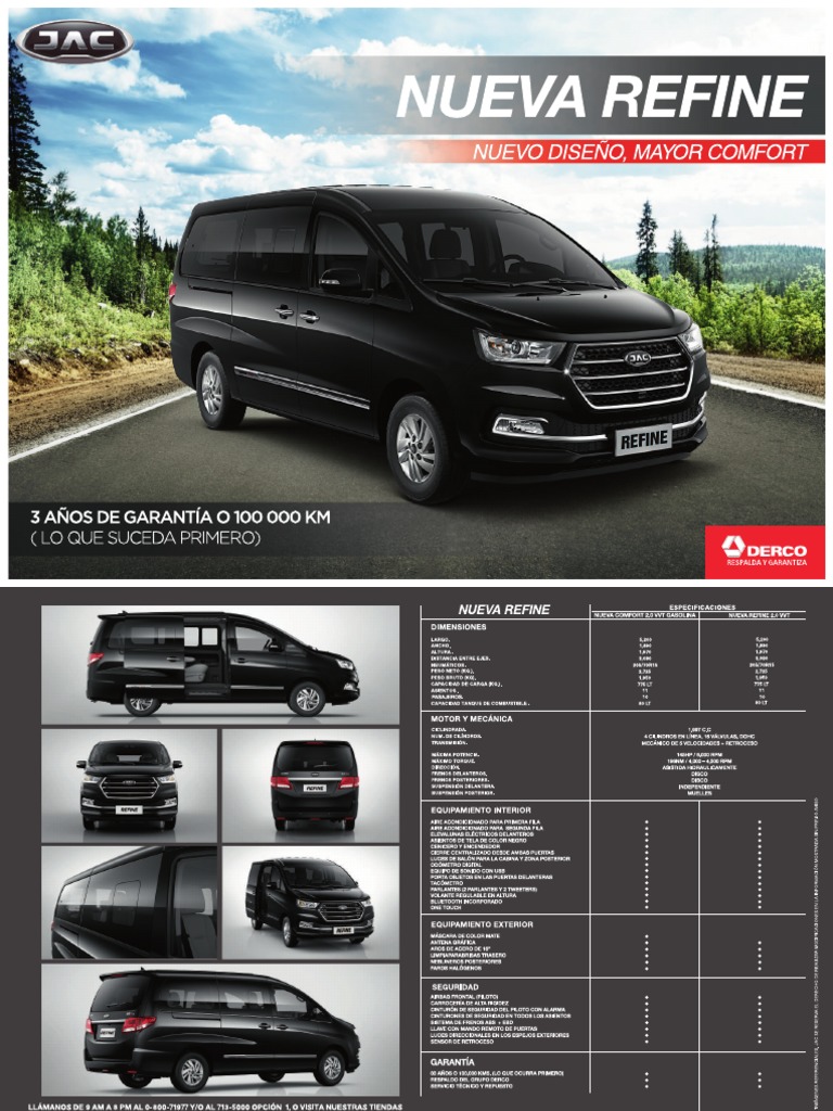 Ficha Tecnica JAC Nueva Refine | PDF